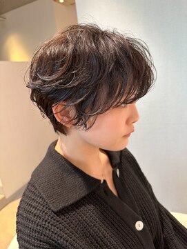 アム(amu) マッシュショート/ショートパーマ/黒髪ショート/デジタルパーマ