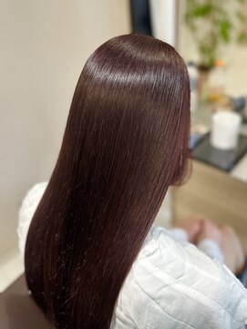 アンベリールフルー(EMBELLIR fleur) チェリーブラウン/艶髪カラー/髪質改善トリートメント/AVEDA