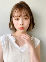 トゥーナ 表参道(tona)&nbsp;ミディアムレイヤー、外ハネボブ、グレージュ、脱白髪染め☆