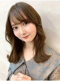 山村/グレージュくびれヘア/髪質改善酸熱トリートメント銀座