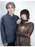 撮影会/メンズハイトーン/ボブカット/那覇美容室