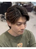 ニュアンスパーマルーズパーマ毛流れヘアメンズビジネスヘア