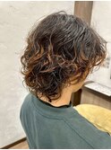 ハイライトメンズニュアンスパーマツイスト波巻きツイスパ20代
