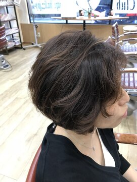 ヘアークラブワイズ(Hair Club Yz) 襟足そわせる大人フェミニンふんわりショートボブパーマ♪