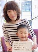 口コミ人気美容室心斎橋★千葉から親子でボブディデザインカラー