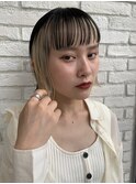 【Lond表参道倉崎涼】インナーカラーボブミルクティーカラー
