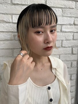 ロンド 表参道店(Lond) 【Lond表参道倉崎涼】インナーカラーボブミルクティーカラー