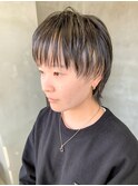 フェイスフレーミング、前髪インナーカラー、ウルフカット