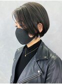 グレージュショート_アースカラーくびれヘアツートン_ba363161