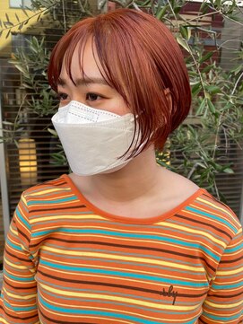 バルス(BLS) オレンジベージュ×ショートボブ【デザインカラー】