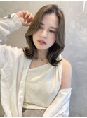 韓国風ヘアくびれヘア くびれミディ オルチャンヘア M516
