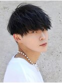 爽やか黒髪 王道前下がりマッシュ