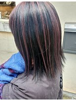 サーティーン(THIRTEEN) HUEグロス×ほんのりアンブレラカラー×ピンク【30代】