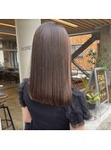 セミロング/髪質改善縮毛矯正/髪質改善/韓国風/韓国ヘア
