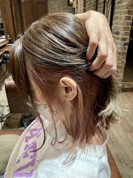 シャル 八王子(shalu) インナーカラー＊ホワイトピンクベージュ