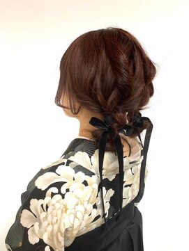 ベルクープス 天王寺店(Belle Coupes) 【BelleCoupes】卒業式袴着付けヘアアレンジ ツインお団子