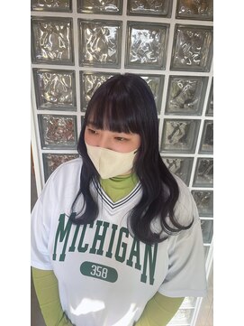 ボアップ 新居浜店(boappu) #ブリーチカラー#ブリーチあり#ブルーブラック