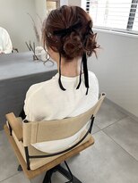 ヘアー アトリエ アンジー(Hair Atelier Angee)&nbsp;ピンクラメワックスを使ったアレンジ