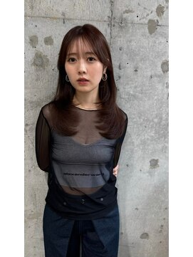 ハローバイシー 仙台(Hello by Sea) 艶髪モカブラウン×髪質改善[美髪/韓国風/顔周り]仙台