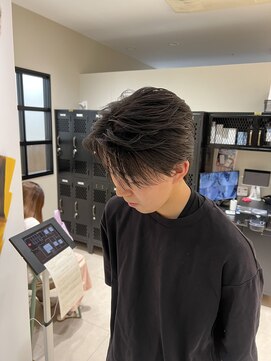 ステージ(STAGE) ダウンパーマ　センターパート　ニュアンスパーマ