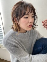 アットグレイス(@grace) 外ハネくびれボブ/シースルーバング/ミルクティーベージュ