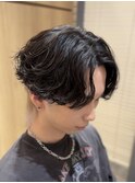 目黒/品川　スペインカールブルーブラックフェザーパーマ