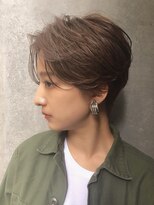 ロシェ 横浜店(loche)&nbsp;耳だしハンサムショート×センターパート×くびれヘア[横浜駅]