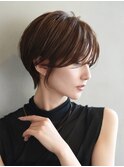 表参道白髪ぼかしレイヤーボブウルフショートヘアベージュ40代◎