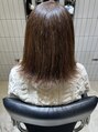 ラフィスヘアー カノン あびこ店(La fith hair kanon)&nbsp;肩で自然に外ハネボブ。