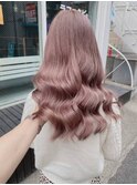 黒髪クラゲヘアー/オリーブグレー/小顔ココアベージュ