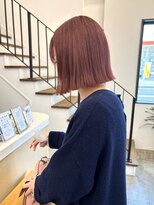 ペイジヘアー(paige hair)&nbsp;切りっぱなしボブ/ピンクカラー/ブリー