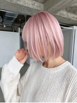 ロウル 池袋(LOWRL)&nbsp;ミルクティーブロンド/ダークブルー/デジタルパーマ/池袋