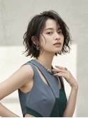 大人可愛い20代30代40代ミディアムレイヤーグレージュ