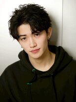 ルーシー 名古屋栄(LUCEY) センターパートニュアンスパーマフェザーパーマ波巻きパーマ