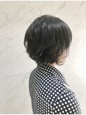 前下がりボブ×デジタルパーマでワンカール