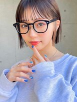 ガーデン オオタカノモリ(garden otakanomori)&nbsp;シースルーバング×ボブ×ヌーディーベージュ