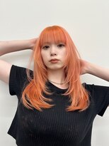 ヘアーデザイン アルエ(HAIR×design ARUE) インスタ【riki_hair】sherbet Orange×layerstyle