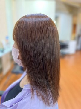 アークスヘアー 20代30代艶感ストレート♪髪質改善カラーチョコレートブラウン