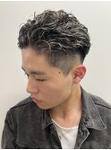 men'sオールバック極道パーマ