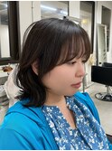 ミディアム　小顔顔周りカット