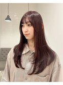 ◎韓国ヘアー顔周りレイヤーおくれ毛ミディアム前髪新潟長岡宮関