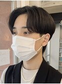 大人ナチュラルセンターパートツーブロックニュアンスパーマ緩め