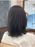ブリーチなしグレージュカラー/7トーン /ミディアムレイヤー