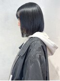 【吉田江梨】顎下ボブ地毛風ストレートパーマ縮毛矯正大人可愛い