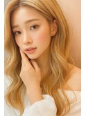 羽根エクステ×ブリーチ透明感透明感カラー