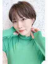 アディクト(ADDICT)&nbsp;ミルクティーベージュイルミナカラーインナーカラー韓国20代前髪