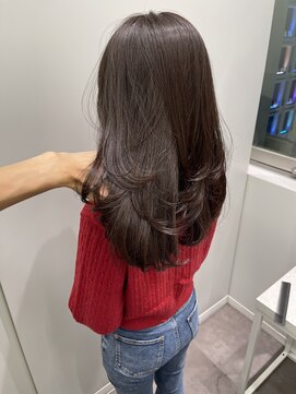 ココアグレージュ韓国レイヤーカット