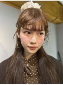 シースルーバング×ナチュラルロング【千歳美容室】