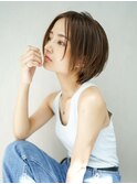 【GEEKS渋谷】ひし形ショートボブ/夏カラー/小顔/くびれショート