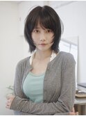 大人ナチュラルレイヤーボブ